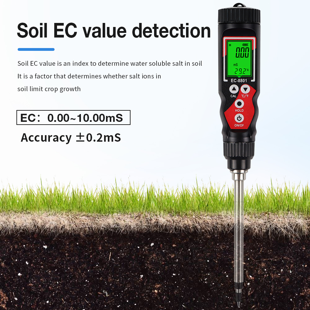EC-8801 Portable Soil EC Meter - Ec Meter Digital reseña y precio