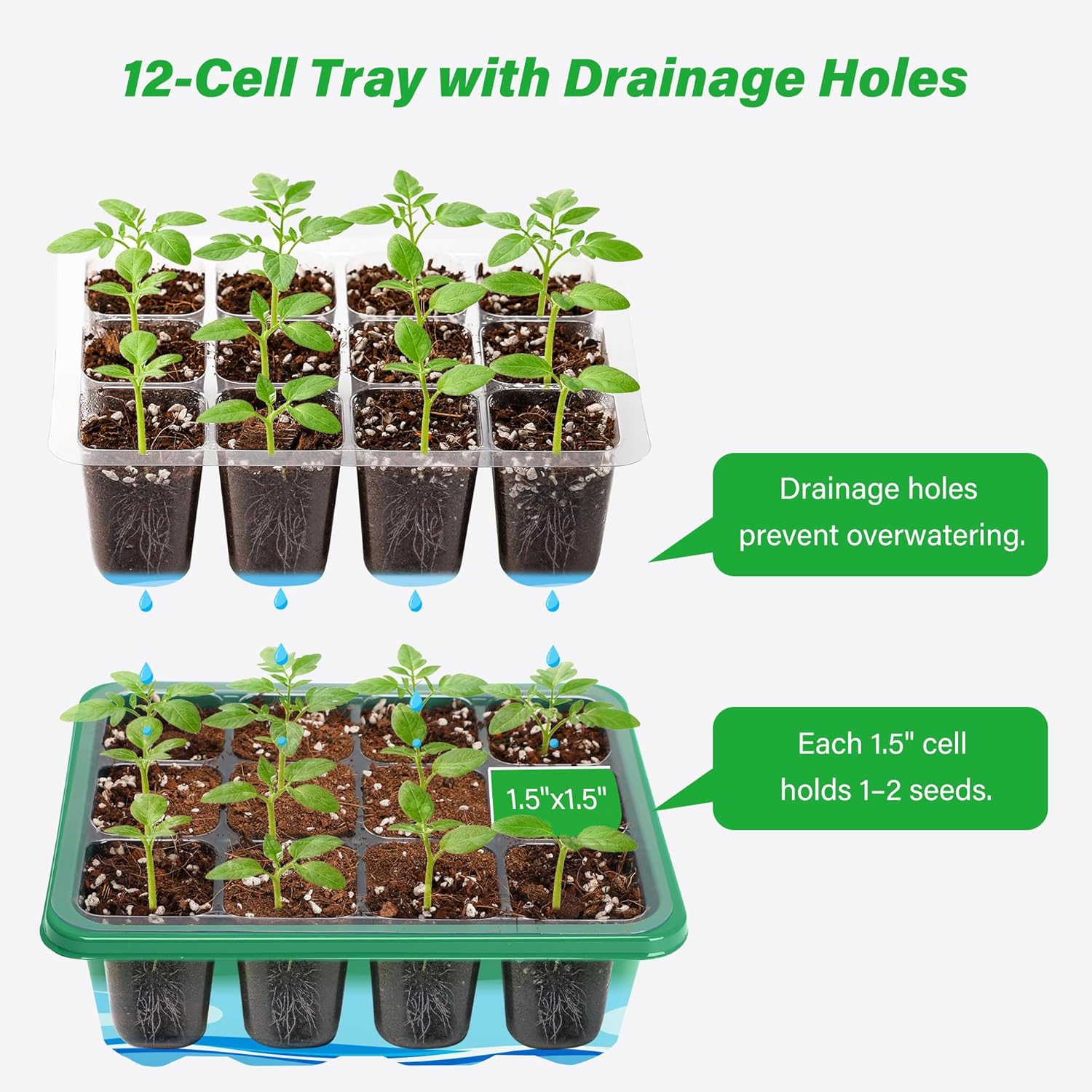 6/12 Grids Growing Starting Nu - Dome Propagation Kit reseña y precio