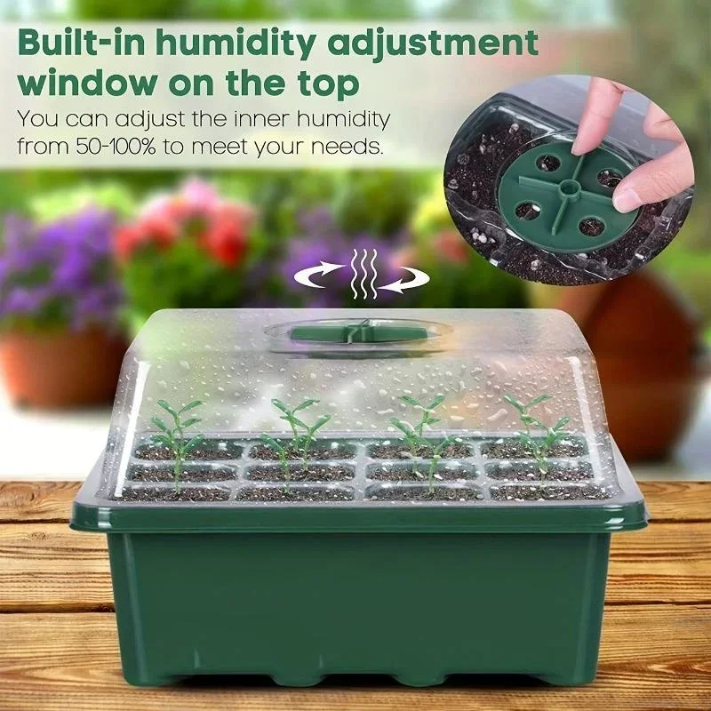 12Grids Seedling Trays Seed St - Dome Propagation Kit reseña y precio