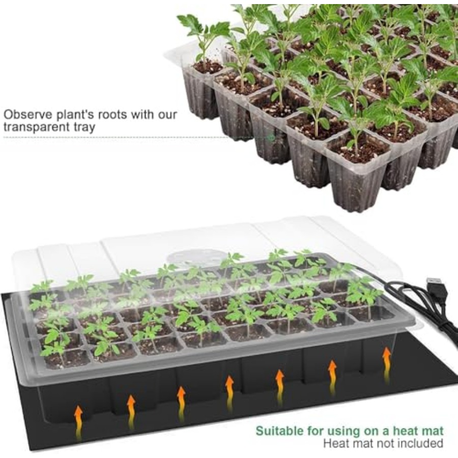 Seedling Trays Seed Starter Tr - Dome Propagation Kit reseña y precio