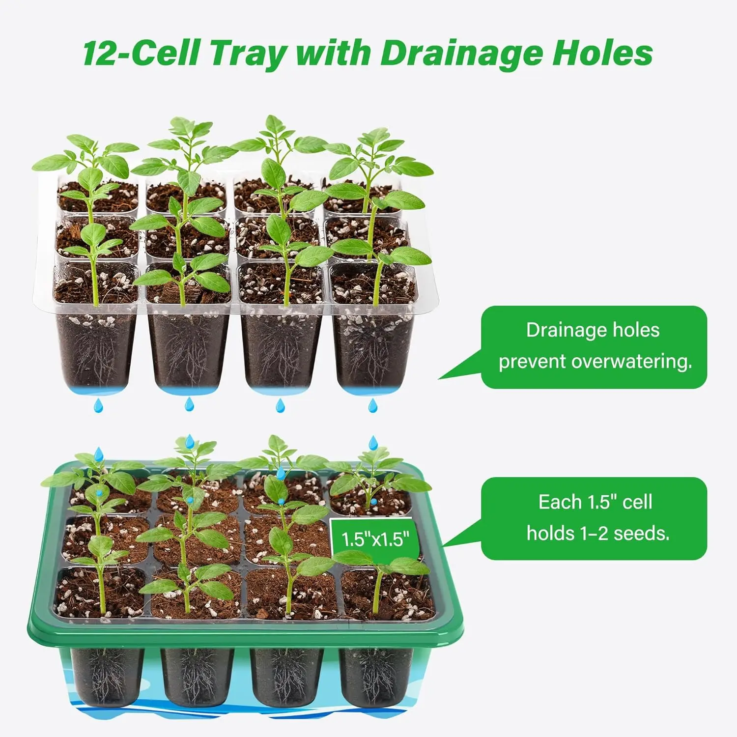 6/12 Grids Growing Starting Nu - Dome Propagation Kit reseña y precio
