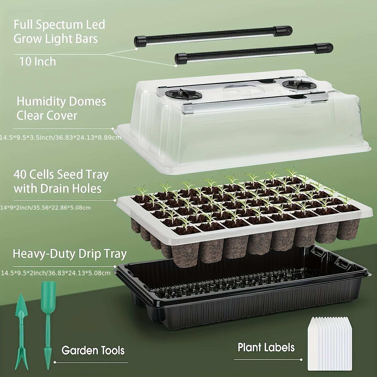 40/Cell Seed Starter Kit with  - Dome Propagation Kit reseña y precio