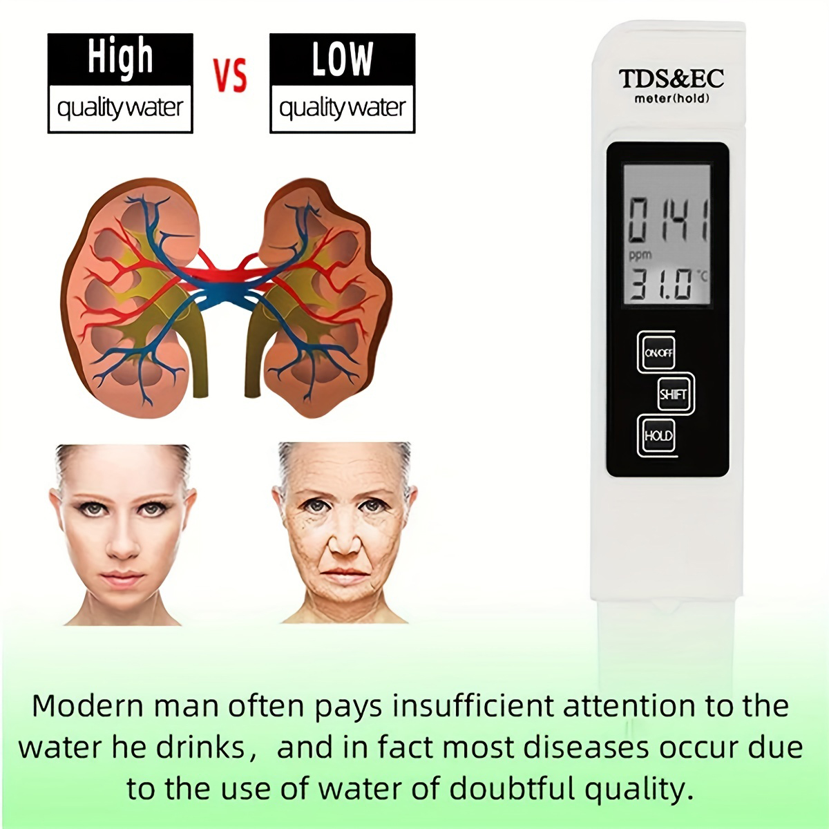 3in1 Water Quality Detection P - Ec Meter Digital reseña y precio