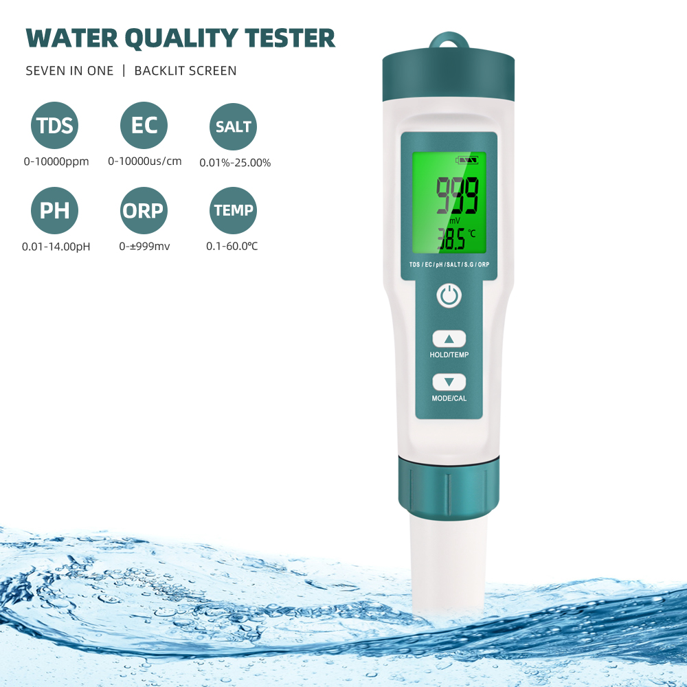 7 in 1 PH TDS EC ORP Salinity  - Ec Meter Digital reseña y precio