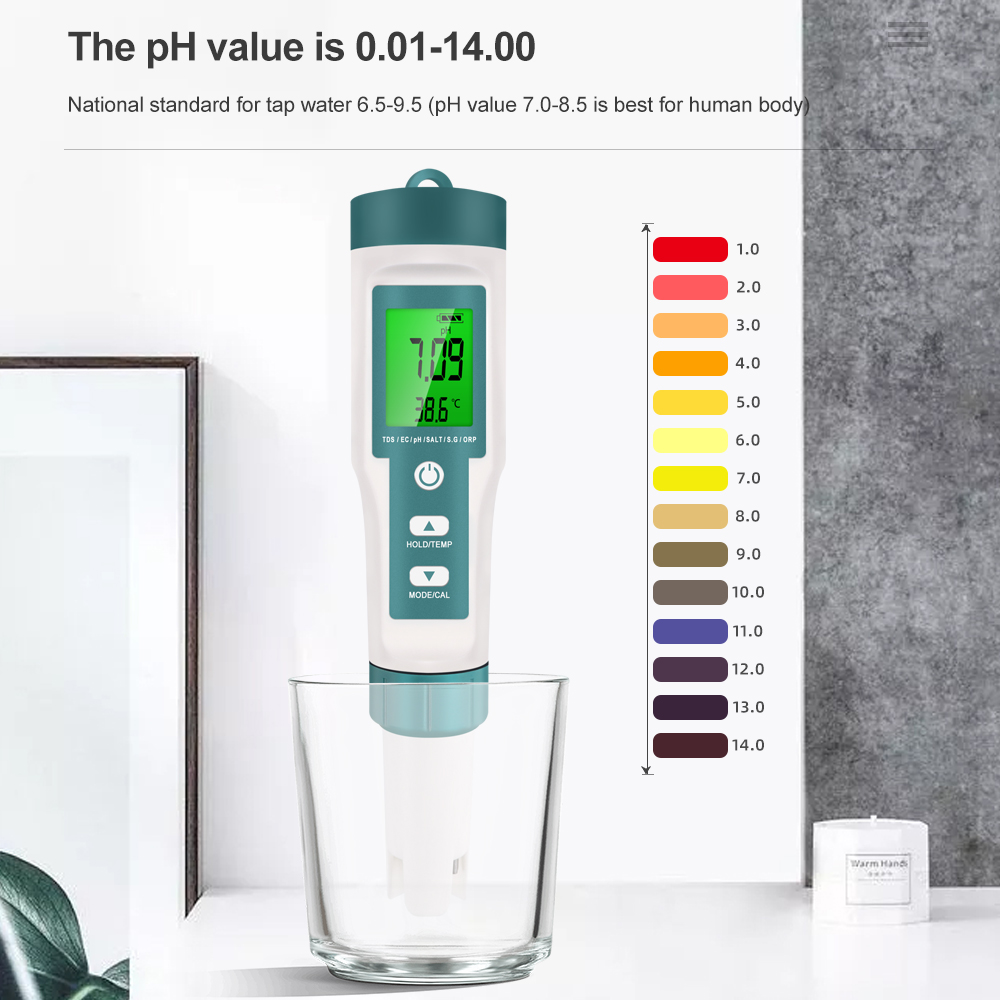 7 in 1 PH TDS EC ORP Salinity  - Ec Meter Digital reseña y precio