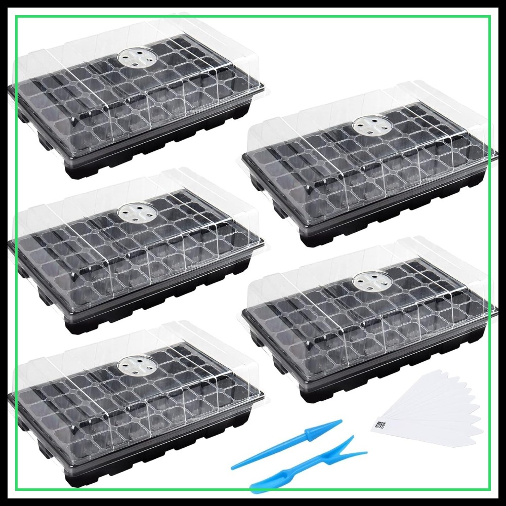 Seedling Trays Starter Kit, 5- - Dome Propagation Kit reseña y precio