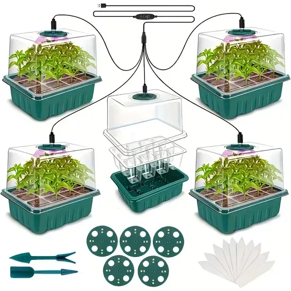 5-Pack Seed Starter Kit with L - Dome Propagation Kit reseña y precio