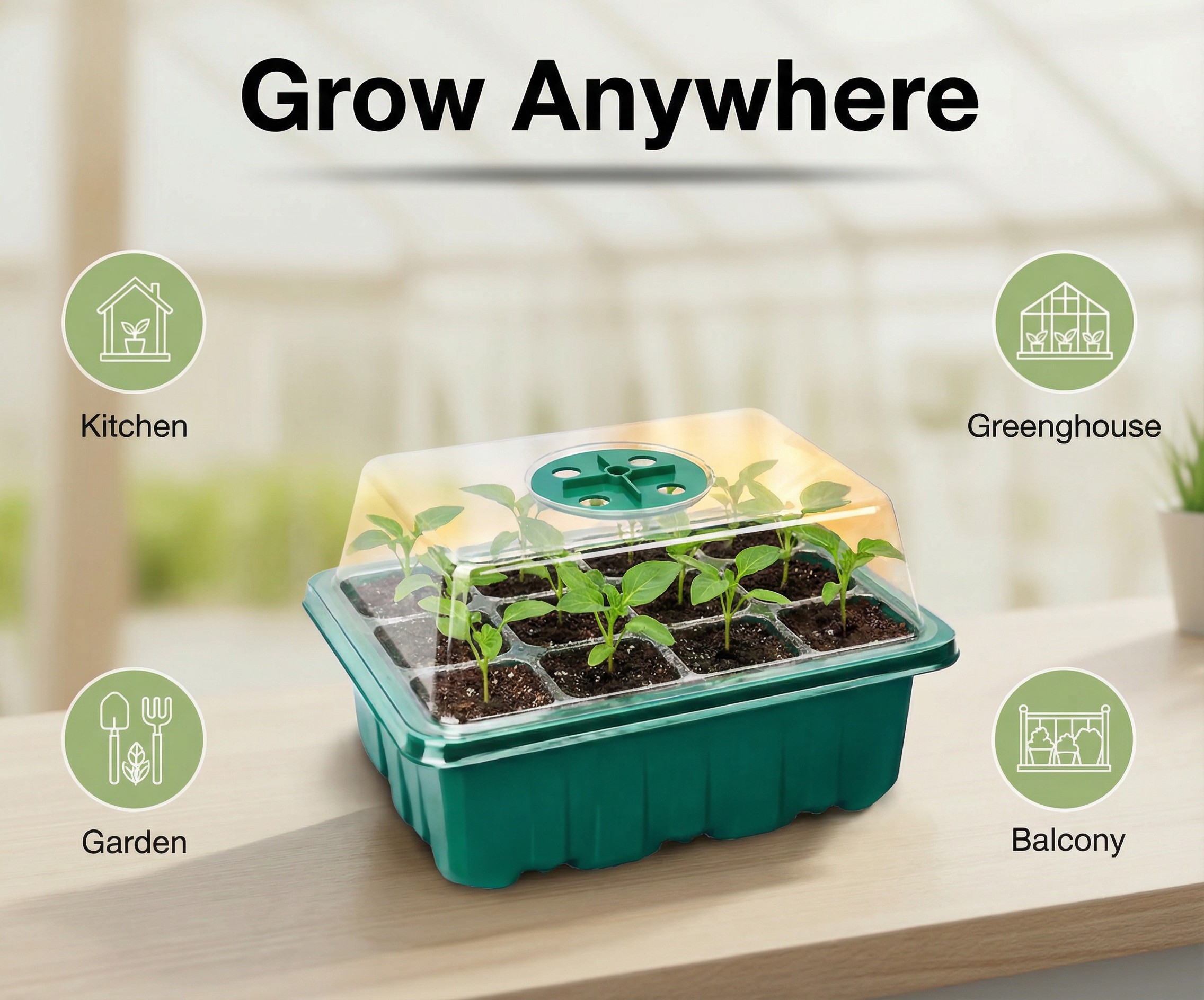 5/10Pack Seed Starter Tray See - Dome Propagation Kit reseña y precio