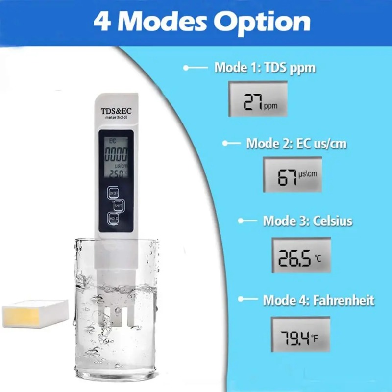 White Digital Water Quality Te - Ec Meter Digital reseña y precio
