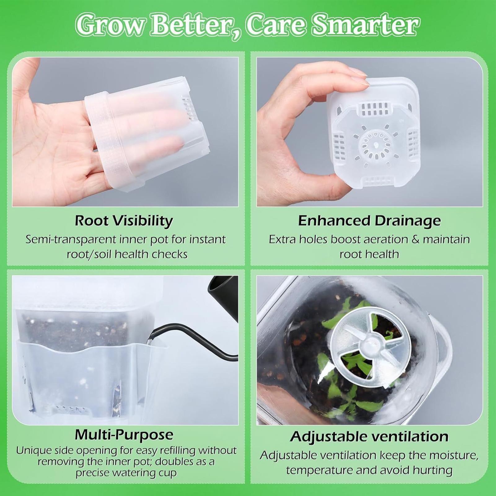 Self Watering Pots 12Pcs Seed  - Dome Propagation Kit reseña y precio